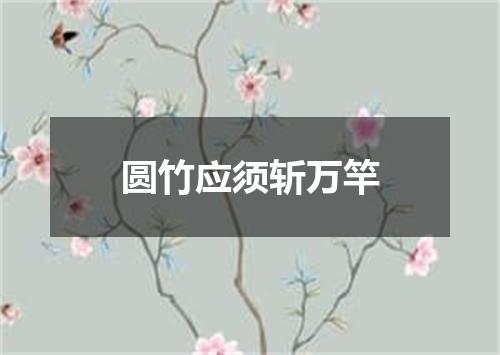圆竹应须斩万竿