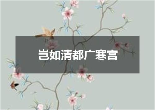 岂如清都广寒宫