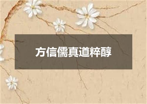 方信儒真道粹醇