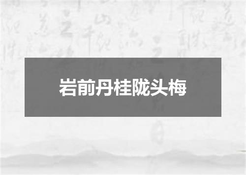 岩前丹桂陇头梅