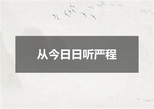从今日日听严程