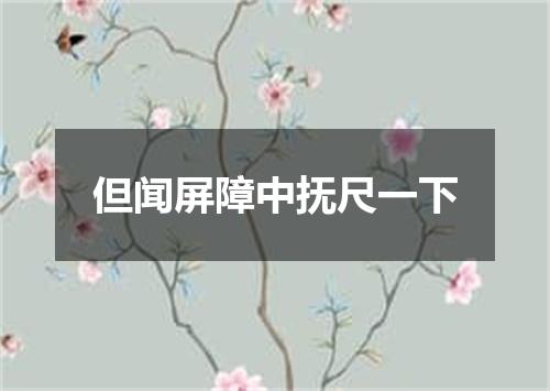 但闻屏障中抚尺一下