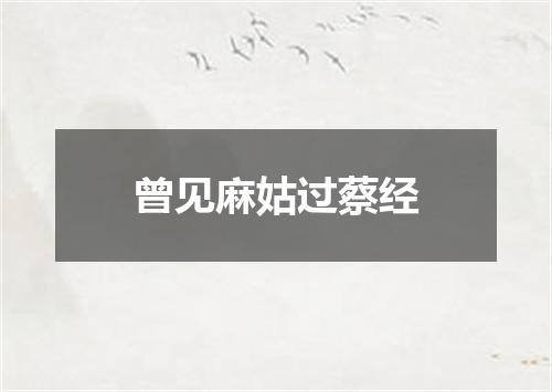 曾见麻姑过蔡经