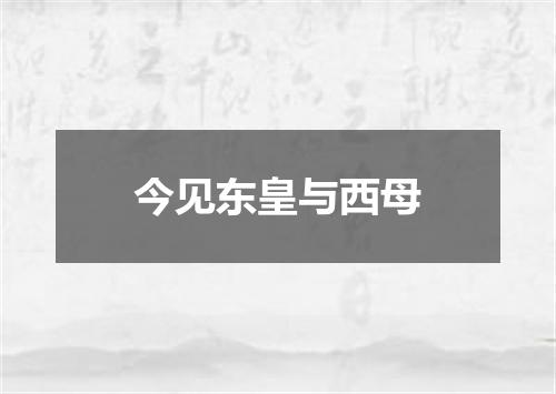 今见东皇与西母