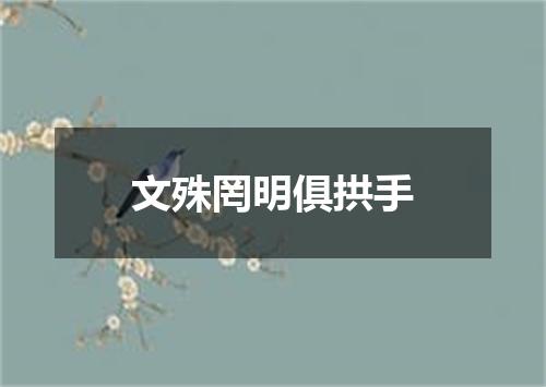 文殊罔明俱拱手