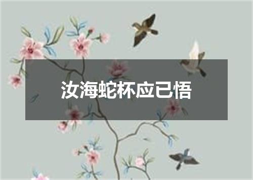 汝海蛇杯应已悟