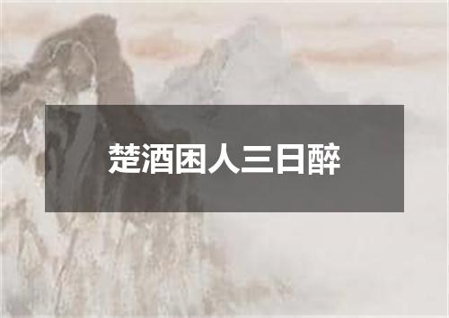 楚酒困人三日醉