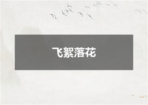 飞絮落花