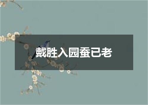 戴胜入园蚕已老