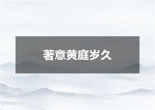 著意黄庭岁久