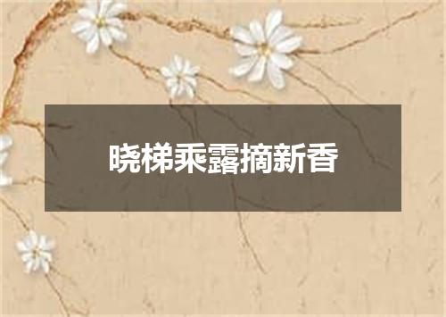 晓梯乘露摘新香