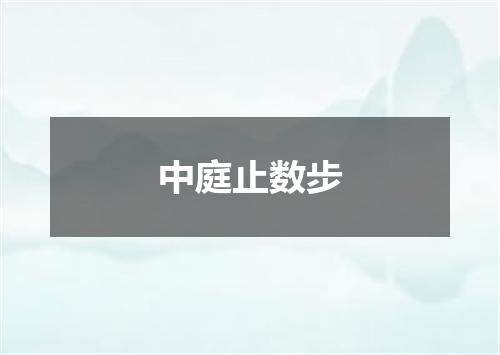 中庭止数步