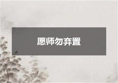 愿师勿弃置