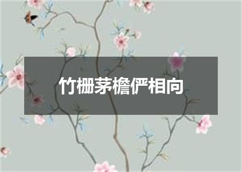 竹栅茅檐俨相向