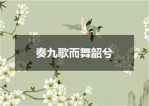 奏九歌而舞韶兮
