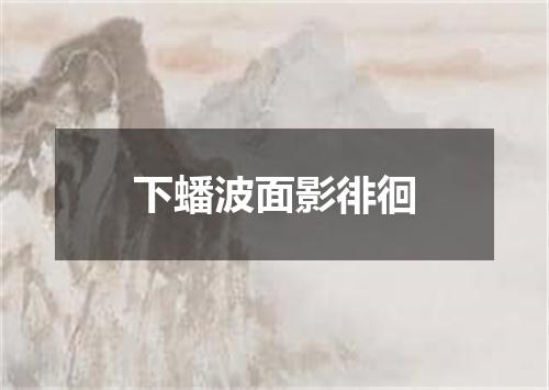 下蟠波面影徘徊