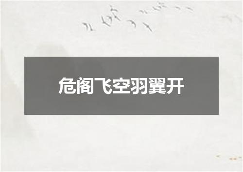 危阁飞空羽翼开