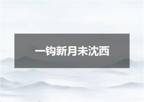 一钩新月未沈西