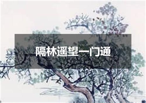 隔林遥望一门通