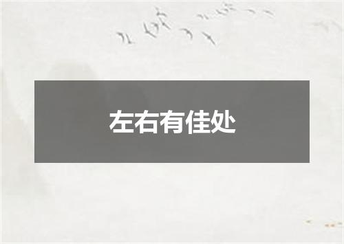 左右有佳处