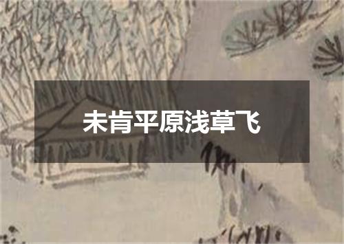 未肯平原浅草飞
