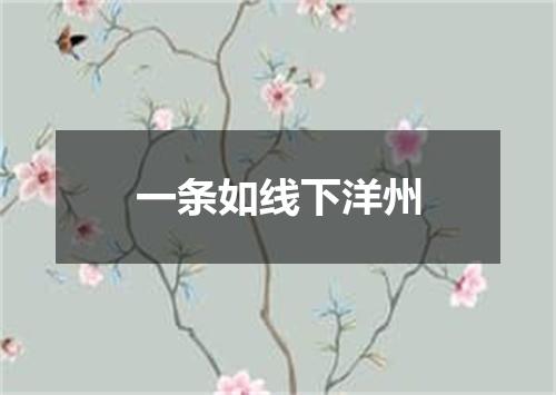 一条如线下洋州