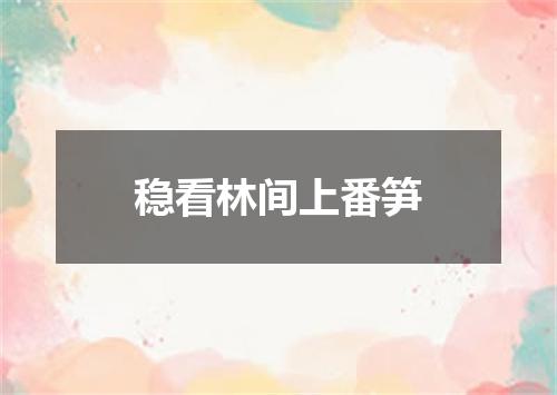 稳看林间上番笋