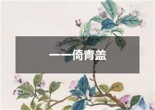 一一倚青盖
