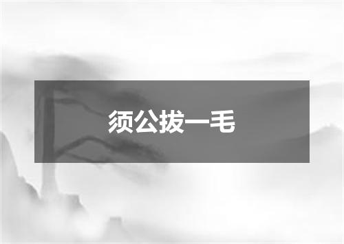 须公拔一毛