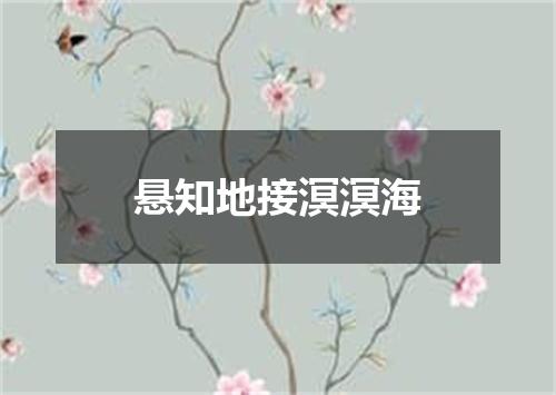 悬知地接溟溟海