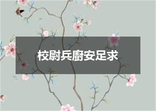 校尉兵廚安足求