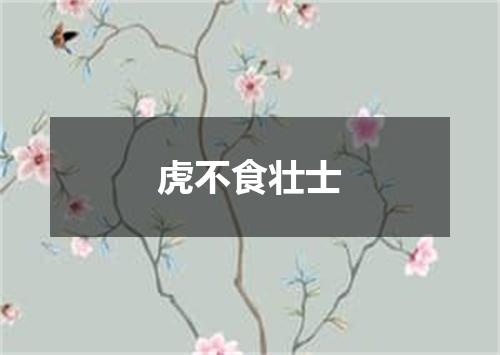 虎不食壮士