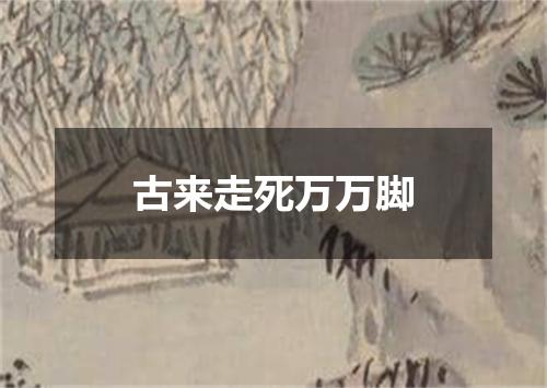 古来走死万万脚