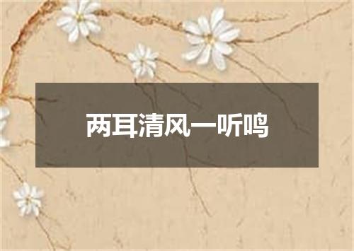 两耳清风一听鸣