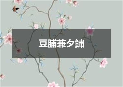 豆脯兼夕鱐
