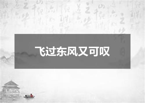 飞过东风又可叹