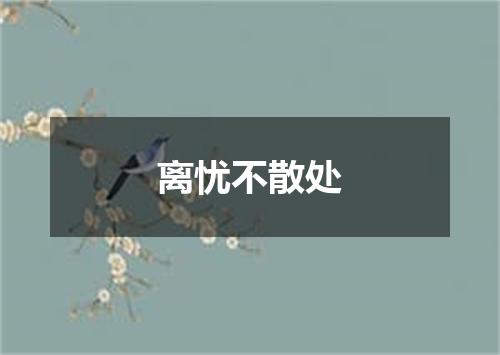 离忧不散处