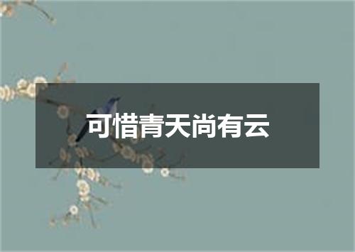 可惜青天尚有云