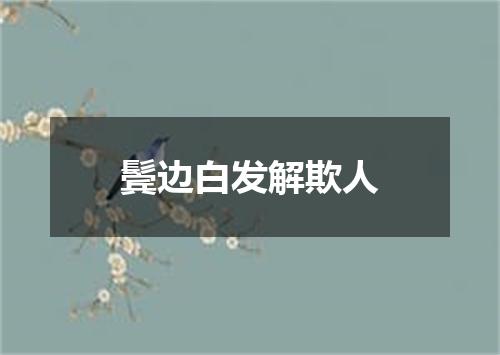 鬓边白发解欺人