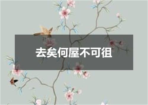 去矣何屋不可徂