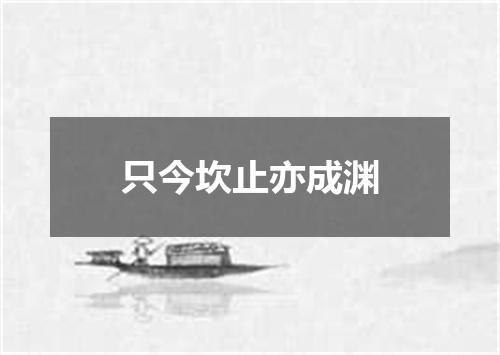 只今坎止亦成渊