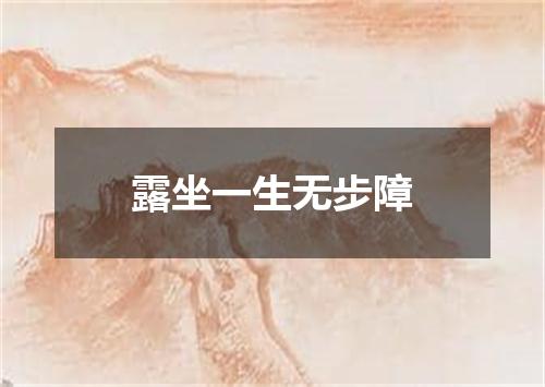 露坐一生无步障