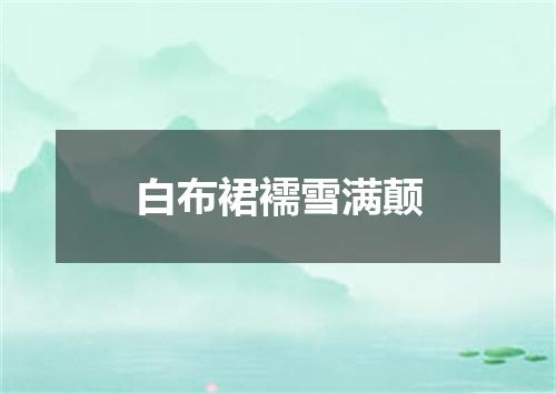 白布裙襦雪满颠