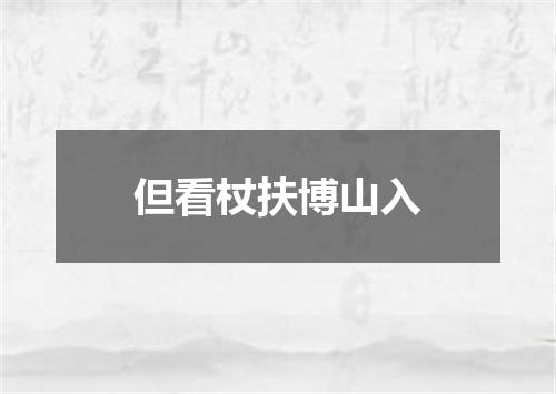 但看杖扶博山入