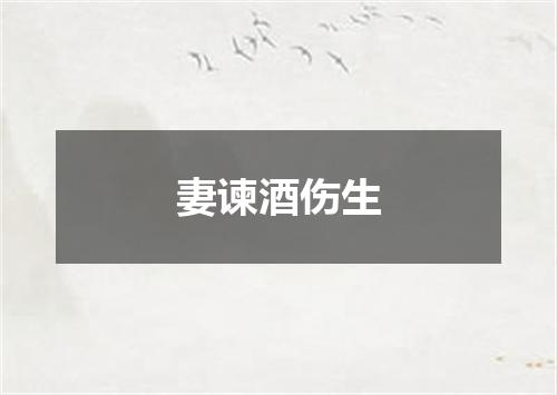 妻谏酒伤生