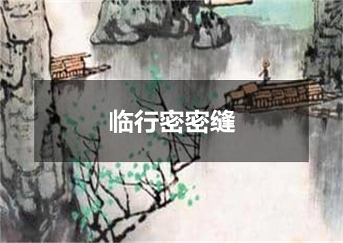 临行密密缝