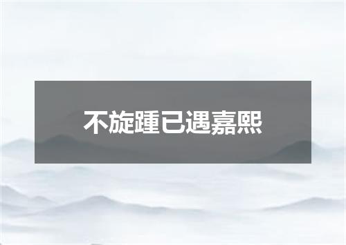不旋踵已遇嘉熙