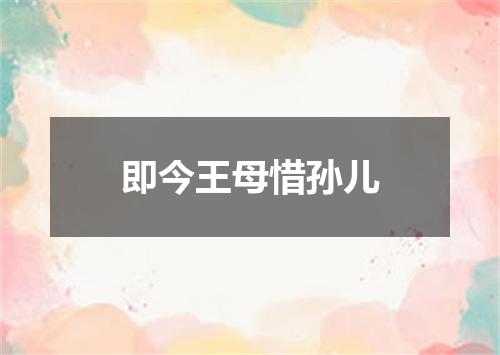 即今王母惜孙儿