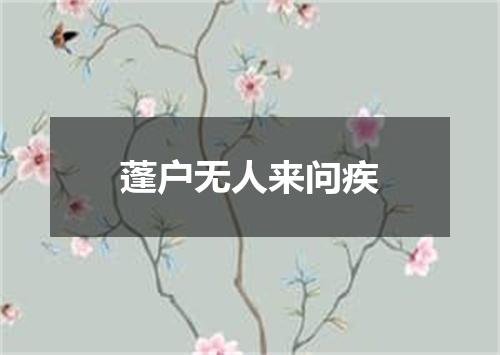 蓬户无人来问疾