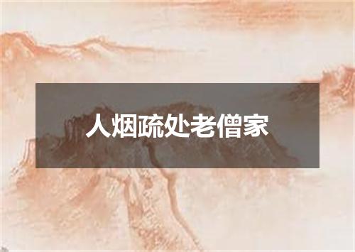 人烟疏处老僧家